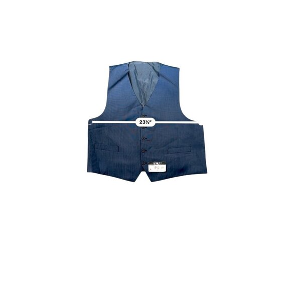 Lauren Ralph Lauren Mens XXL Blue Suit Vest Wool Blend Adjustable Back Strap NWT - Picture 2 of 5